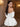 Off Shoulder Puffy Bodice Satin Mini Ball Gown Prom Dress in White