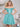 Off Shoulder Sparkly Lace Beaded Mini Prom Dress - Baby Blue