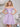 Off Shoulder Sparkly Lace Beaded Mini Prom Dress - Lilac