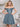 Off Shoulder Sparkly Lace Beaded Mini Prom Dress - Dusty Blue