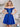 Off Shoulder Sparkly Lace Beaded Mini Prom Dress - Blue