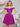 Off Shoulder Sparkly Lace Beaded Mini Prom Dress - Fuchsia
