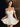 3D Floral Bodice Bubble Mini Ball Gown Prom Dress - White
