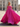 Off Shoulder Hot Fix Crystal Cut Front Pleated Long Ball Gown Prom Dress With Bows - Hot Pink