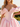 Off Shoulder V-Neck Bodice Mini Ball Gown Bubble Prom Dress in Pink