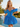 Off Shoulder V-Neck Bodice Mini Ball Gown Bubble Prom Dress in Blue
