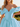 Off Shoulder V-Neck Bodice Mini Ball Gown Bubble Prom Dress in Baby Blue
