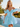 Off Shoulder V-Neck Bodice Mini Ball Gown Bubble Prom Dress in Baby Blue