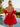 Off Shoulder V-Neck Bodice Mini Ball Gown Bubble Prom Dress in Red