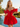 Off Shoulder V-Neck Bodice Mini Ball Gown Bubble Prom Dress in Red