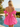 Off Shoulder V-Neck Bodice Mini Ball Gown Bubble Prom Dress in Hot Pink
