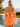 Off Shoulder V-Neck Bodice Mini Ball Gown Bubble Prom Dress in Orange