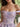 Off Shoulder Bodice Ball Gown Layered Homecoming Dress in Lilac Floral