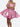 Backless Bows Square Satin Mini Ball Gown Prom Dress - Pink