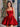 Puffy Square Mini Satin Ball Gown Prom Dress-Red