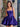 Puffy Square Mini Satin Ball Gown Prom Dress - Royal Blue