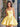 Puffy Square Mini Satin Ball Gown Prom Dress-Yellow