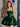 Puffy Square Mini Satin Ball Gown Prom Dress - Emerald Green