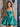 Puffy Square Mini Satin Ball Gown Prom Dress - Turquoise