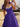 Hand Beading Bodice Ball Gown Prom Dress With Bows - Purple