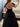 Hand Beading Bodice Ball Gown Prom Dress With Bows - Black