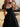 Hand Beading Bodice Ball Gown Prom Dress With Bows - Black