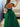 Hand Beading Bodice Ball Gown Prom Dress With Bows - Emerald Green