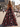 Sparkly Beading Square Floral Print Long Ball Gown Prom Dress With Slit - Black Floral