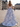 Sparkly Beading Square Floral Print Long Ball Gown Prom Dress - Blue Floral