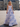Sparkly Beading Square Floral Print Long Ball Gown Prom Dress - Blue Floral