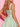 Lace Up Tank Bodice Square Neck Ball Gown Mini Hocoming Dress in Sage Green