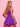Lace Up Tank Bodice Square Neck Ball Gown Mini Hocoming Dress in Purple