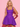 Lace Up Tank Bodice Square Neck Ball Gown Mini Hocoming Dress in Purple
