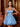 Square Neck Tank Bodice Mini Ball Gown Bubble Dress in Blue