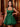 Square Neck Tank Bodice Mini Ball Gown Bubble Dress in Emerald Green