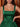 Square Neck Tank Bodice Mini Ball Gown Bubble Dress in Emerald Green