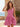 Tank Bodice Lace Up With 3D Flower Ball Gown Mini Bubble Dress in Hot Pink