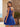 Tank Bodice Lace Up With 3D Flower Ball Gown Mini Bubble Dress in Royal Blue