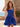 Tank Bodice Lace Up With 3D Flower Ball Gown Mini Bubble Dress in Royal Blue