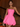 Strapless Bodice Lace Up Mini Bubble Ball Gown Dress in Hot Pink