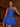 Strapless Bodice Lace Up Mini Bubble Ball Gown Dress in Royal Blue