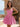 Square Neck Corset Flared Mini Homecoming Dress with Bow Strap in Hot Pink