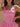 Square Neck Corset Flared Mini Homecoming Dress with Bow Strap in Hot Pink
