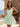 Square Neck Corset Flared Mini Homecoming Dress with Bow Strap in Mint Green