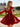 Square Satin Mini Ball Gown Prom Dress With Bow - Red