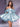Square Satin Mini Ball Gown Prom Dress With Bow - Baby Blue