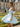 Square Satin Mini Ball Gown Prom Dress With Bow - Baby Blue
