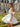 Square Satin Mini Ball Gown Prom Dress With Bow - White