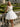 Bow Shoulder Corset Lace Up Satin Mini Ball Gown Prom Dress in White