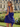 Hand Beading Backless Bow Ball Gown Prom Bridal Mini Dress - Royal Blue